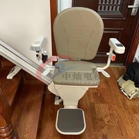 Chaise élévatrice électrique, siège incurvé, rampe pour escaliers, sans barrière, pour villa