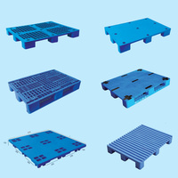 Palet de Plástico Apilable de 3 Niveles con Superficie de Rejilla para Almacenamiento en Almacén, Resistente, 1200x1000mm, para Montacargas, con Logotipo Personalizado, 4 Vías, 4T
