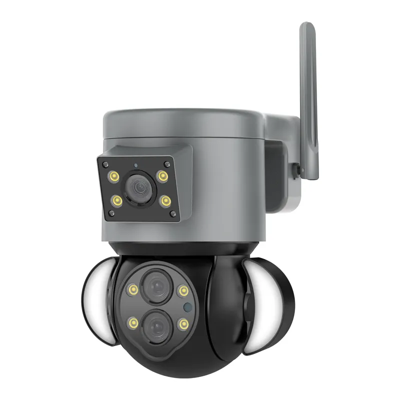 Auto Human Tracking Alarm Multiple Lens 10X Zoom Outdoor Floodlight PTZ Camera Wireless Ip Surveillance Network Cameras