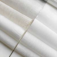 Tissu de rideau en organza brodé moderne, vendu au mètre, pour draperies de fenêtre contemporaines à motifs