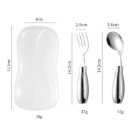 Couverts en acier inoxydable doré avec manche en plastique rose nacré de qualité alimentaire, design minimaliste, fabriqués au Guangdong pour cadeaux d'affaires
