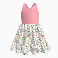 Enfant en bas âge filles robe pour l'été 4 juillet bébé enfants arc imprimé sans manches dos nu Spaghetti sanglé robe lambrissée lait soie ODM