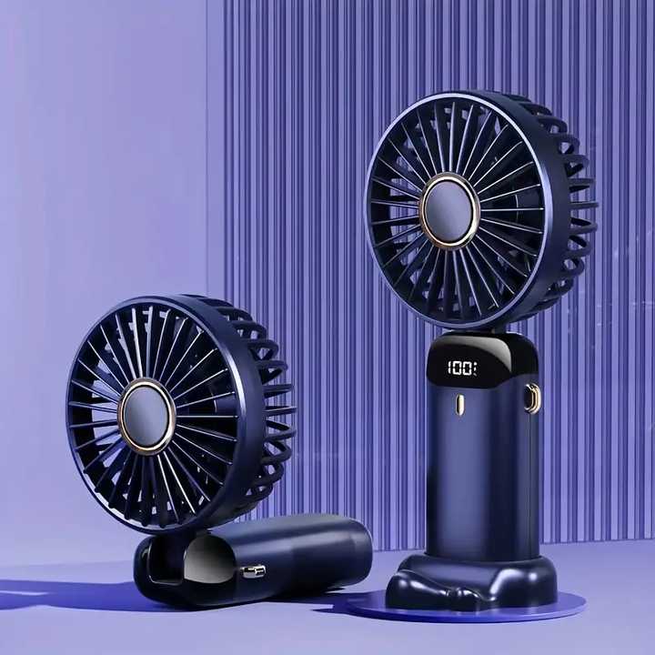 Fan with phone stand