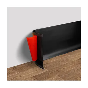 Pasokan Pabrik Hitam 4 "Pvc Fleksibel Pinggir Diri Perekat Vinyl Dinding Baseboard Molding Trim