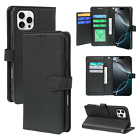 Étui portefeuille en cuir PU avec porte-cartes et support magnétique pour iPhone 11 Pro Max, 11, XR, XS Max, XS, X, 7/8 Plus