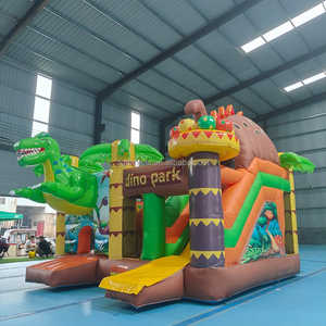 Castillo Hinchable Dinosaurio con Tobogán y Obstáculos, Combo Bouncer Inflable para Alquiler Eventos Infantiles - Product Image 3