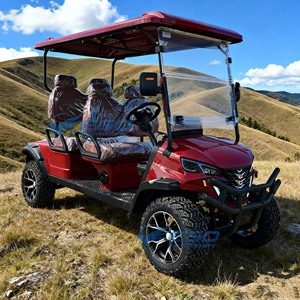 Voiturette de golf électrique tout-terrain haut de gamme à 4 places avec pare-soleil et batterie de stockage pour le tourisme panoramique - Product Image 2