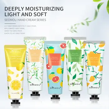 Hot sell hand cream & lotion Wrinkle Moisturizing Plant Fruit Hand Cream with Support customized flavors