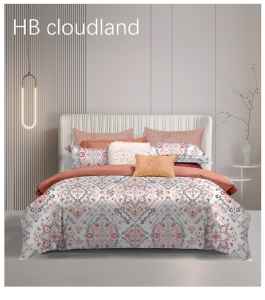 Cloudland Pflanzenmuster Bedruckte Baumwoll-Bettbezug-Garnitur 3-teilig Queen-Size OEKO-TEX Zertifiziert Umweltfreundliche Bettwäsche - Product Image 2