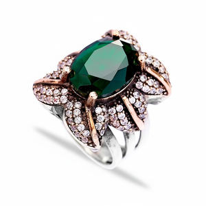Pouf Conception Gros Fabriqués À La Main Authentique Bague En Argent À La Mode De Mode En Gros Femmes Bijoux - Product Image 2