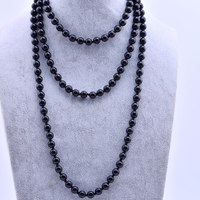 Colliers perlés NYY de style européen et américain pour femmes, simples, noués, multi-couches, longs, en verre imitation perle, vente en gros