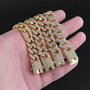 Bracelet Tennis Cœur Sertie de Diamants Plaqué Or, Bijoux de Luxe Hip Hop pour Femme, Bracelets Maillons Cubains en Diamants Baguette CZ Scintillants - Product Image 2