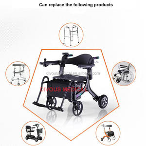 Ausilio per la deambulazione sedia <span class=keywords><strong>a</strong></span> rotelle elettrica 4 ruote carrello della spesa pieghevole Rollator Walker <span class=keywords><strong>con</strong></span> borsa del sedile freni <span class=keywords><strong>a</strong></span> <span class=keywords><strong>mano</strong></span> - Product Image 6