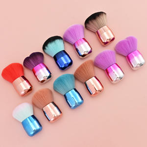 Brocha de Maquillaje <span class=keywords><strong>Kabuki</strong></span> para Rubor en Polvo, Sintética, Grande, de Alta Calidad, con Mango de Plástico, Color y Logotipo Personalizables - Product Image 3