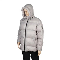 Personnalisé Gris Femmes Hommes Hiver Moto Racing Snowboard Chasse Gym Puffer Hoodie Chauffant Bulle Vestes