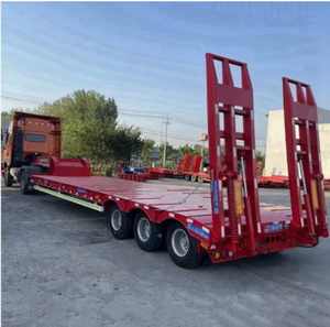 <span class=keywords><strong>Semirremolque</strong></span> <span class=keywords><strong>de</strong></span> plataforma baja autodescargable para el transporte <span class=keywords><strong>de</strong></span> maquinaria <span class=keywords><strong>de</strong></span> construcción, remolque <span class=keywords><strong>de</strong></span> plataforma baja con cuello <span class=keywords><strong>de</strong></span> cisne desmontable en venta - Product Image 2