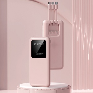 Cargador Portátil Universal de 10000mAh de Alta Capacidad con Carga Rápida, Luz LED y Cable Integrado, con Batería de Litio-Polímero para Uso en Exteriores - Product Image 4