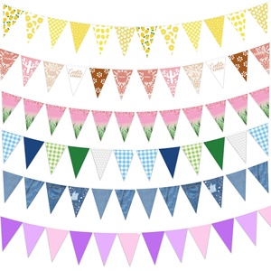 Guirnaldas <span class=keywords><strong>de</strong></span> Banderines Triangulares <span class=keywords><strong>de</strong></span> Papel Recubierto Personalizables, Estilo Vaquero, Superventas Transfronterizos - Product Image 3
