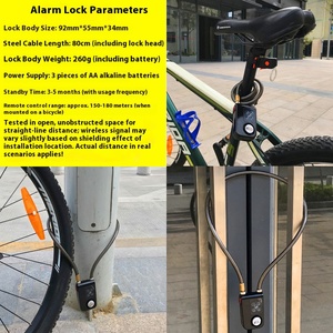 रिमोट कंट्रोल इलेक्ट्रिक बैटरी कार लॉक एंटी-चोरी डिवाइस इलेक्ट्रॉनिक कोड चेन स्व-चालित स्केटबोर्ड साइकिल लॉक - Product Image 4