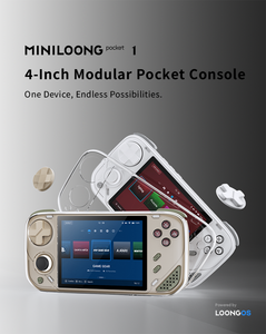 Console de jeu portable modulaire MINILOONG Pocket 1 de 4 pouces alimentée par LOONGOS avec carte de 64 Go, personnalisée pour tous les âges - Product Image 1
