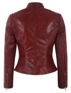 Custom 100% Genuine Red Nappa Leather <b>Women</b>’s <b>Jacket</b> Classic Fit Premium Hardware Private Label OEM/ODM Bulk Wholesale Modern - Product Image 3