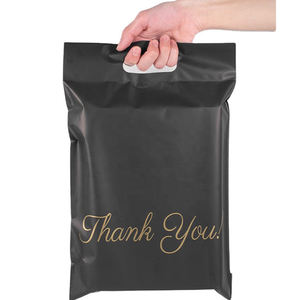 Poste de correo de lágrima adhesivo impreso personalizado bolsa con asa de franqueo polivinílico bolsas de correo de mensajería rosa para ropa - Product Image 5