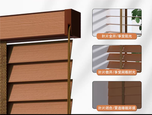 بيع بالجملة من المصنع ستائر خشبية صناعية لاسلكية 2 بوصة شرائح خشبية من كلوريد البولي فينيل ظلال - Product Image 6