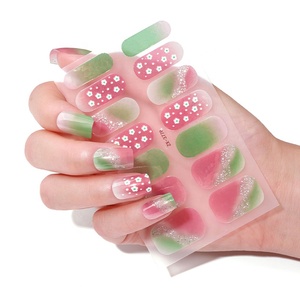 Nuevas Tiras de Uñas Florales Brillantes No Tóxicas de Primavera, Venta Caliente, Adhesivos DIY para Uñas al por Mayor - Product Image 4