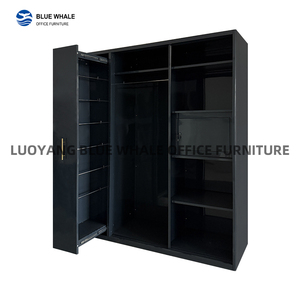 Tủ quần áo thép bán buôn, tủ quần áo kim loại phòng ngủ, nhà cung cấp tủ quần áo Trung Quốc, tủ đựng quần áo bằng thép có gương - Product Image 4