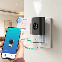Diffuseur d'huiles essentielles intelligent électrique automatique personnalisé avec commande par application, à brancher sur prise murale, sans eau, à air froid, avec lumière d'ambiance