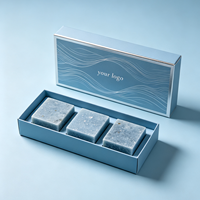 Élégante boîte cadeau en deux parties pour produits de bain biologiques, emballage rigide personnalisé avec présentation de marque professionnelle