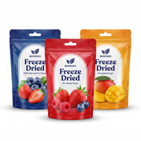 Herbruikbare ziplock zak met aangepast logo voor diepvries fruit (aardbeien, frambozen, kersen)