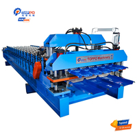 Machine de formage à froid de tôles d'acier galvanisé coloré à double couche haute efficacité