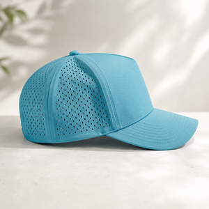 Gorra de Béisbol de 6 Paneles Color Cian, Ajustada, Unisex, Informal, para Primavera/Verano, para Adultos - Product Image 1