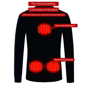 Men Winter Thick Warm <b>Knitted</b> Vintage Chenille Pullover Long Sleeve Heated Apparel Heating Sweaters - Product Image 2