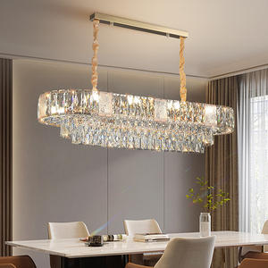 PM lumière nordique luxe Transparent gâteau couches <span class=keywords><strong>lustre</strong></span> en cristal chambre salon Design glaçure cristal suspension lampe - Product Image 2