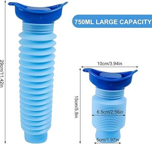 Bouteilles à urine de 750 ml pour hommes, bouteille à urine pliable, <span class=keywords><strong>urinoir</strong></span> portable pour femmes, pour les embouteillages, le camping, la randonnée, les voyages d'urgence - Product Image 6