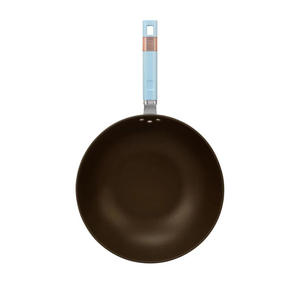 Sartén antiadherente de titanio con fondo plano redondo y tapa para cocinas de gas e inducción - Product Image 2