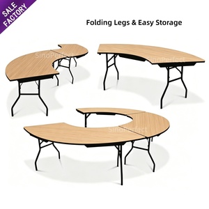 OEM ODM <b>Outdoor</b> Restaurant Wedding Round Catering Banquet Folding <b>Table</b> Durable Stable Foldable <b>Table</b> for <b>Outdoor</b> Parties - Product Image 4