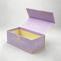 Boîte cadeau pliable en carton rigide mat de luxe avec logo personnalisé, couleur bordeaux, fermeture magnétique, vide