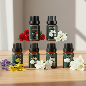 مجموعة زيت الليمون العطري عالي الجودة، زيت عطري قابل للذوبان في الماء، ناشرات للزيوت العطرية، زيت عطري 10 مل مع نبات الفاكهة البيضاء - Product Image 1