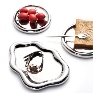 Piatto in Ceramica per Servire, Vassoio Decorativo per <span class=keywords><strong>Tavola</strong></span>, <span class=keywords><strong>Porta</strong></span> <span class=keywords><strong>Frutta</strong></span>, Dessert, Oggetti, Anelli e Gioielli - Product Image 2