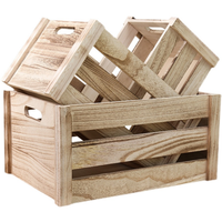 Caisses en bois massif faites à la main, perforées, style antique, vintage, recyclées, pour légumes et fruits, vente en gros