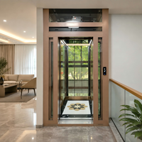 Ascenseur résidentiel personnalisé à traction pour maison, 800 kg, ascenseur de luxe pour villa avec design en verre panoramique, 6 étages, 10 niveaux