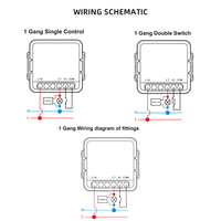 SIXWGH Módulo de Relé Inteligente Mini Zigbee 3.0 de 1/2/3 Canales, 10A, Material ABS y PC, Control por Voz con Google Home y Alexa