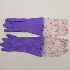 Gants de ménage en latex d'Asie de l'Est, épais, imperméables, résistants à l'huile, pour la vaisselle et le nettoyage de la cuisine, à manches longues - Product Image 1