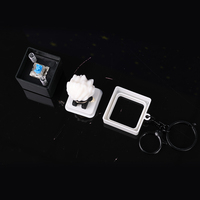 Porte-clés Clavier Sonore Personnalisé, Mignon Dessin Animé, en Acrylique, avec Capuchon de Clavier Fidget Clicker LED, en Alliage et PVC, Jouet de Décompression pour Soulagement du Stress, Cadeau
