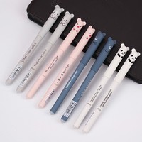 Stylo effaçable thermosensible en plastique, motif petit ours, bleu/noir, style dessin animé, idéal pour le bureau et l'école – Meilleures ventes
