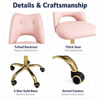 Fauteuil de Salon de Manucure Pivotant et Réglable en Hauteur, Siège en Cuir Luxe Léger pour Studio de Beauté – Vente Directe en Gros
