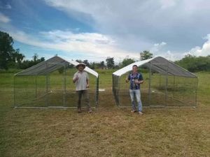 Nuovo Recinto Extra Large a Forma di Spirale in Acciaio Zincato con Copertura Impermeabile Anti-UV per Polli, Pollame e Conigli - Product Image 4